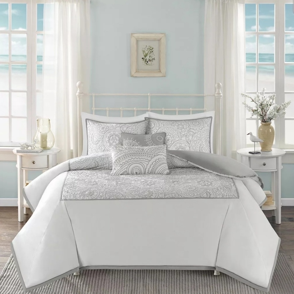 NEW $330 DUVET COVER NEW Harbour House brand  (from Macy's) EMBROIDERED BEAUTY